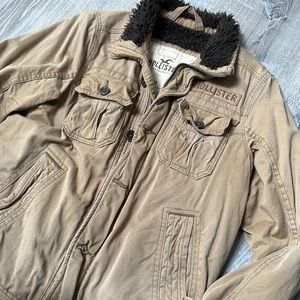 Men’s Hollister faux fur lined Military Utility Carpinteria Jacket